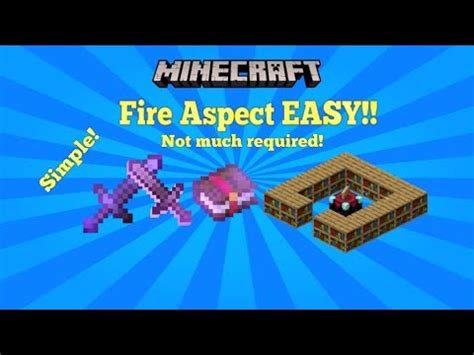 Minecraft Tutorial - How to get Fire Aspect EASY... - YouTube