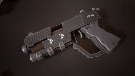 ArtStation - Sci-fi Futuristic Combat Pistol | Game Assets