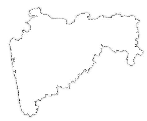 Maharashtra Outline Map, Maharashtra Blank Map