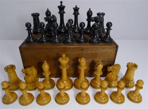 Antiques Atlas - Tournament Size Antique Staunton Chess Set