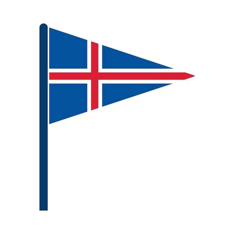 Premium Vector | Iceland flag icon vector