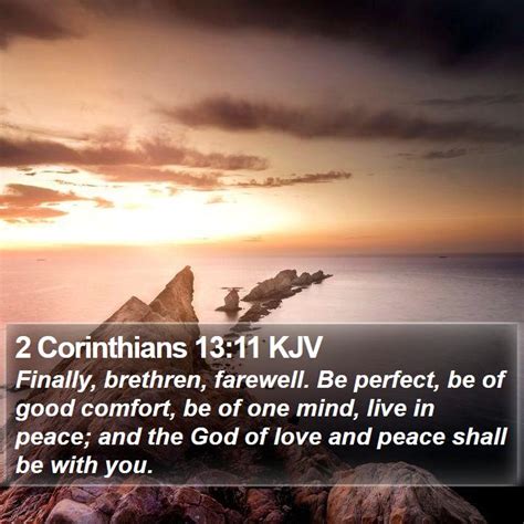 2 Corinthians 13:11 KJV Bible Verse Images