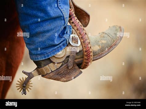 Cowboy boots spurs hi-res stock photography and images - Alamy