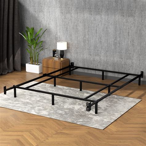 UJUJIA Queen Size Metal Bed Frame Steel Slat Support Platform Bed ...