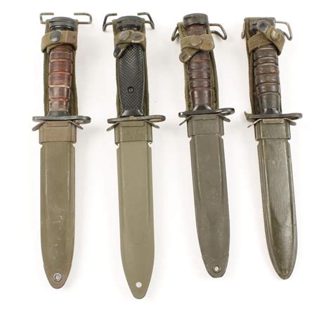 4 Reproduction M1 Carbine Bayonets with Scabbards