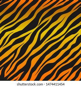 Seamless Vector Black Orange Tiger Stripes Stock Vector (Royalty Free ...