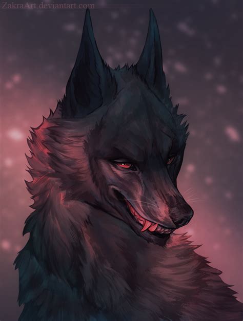 Black wolf by ZakraArt.deviantart.com on @DeviantArt Wolf Images, Wolf ...