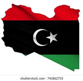 Sticker Outline Map Libya Flag Libya Stock Vector (Royalty Free ...