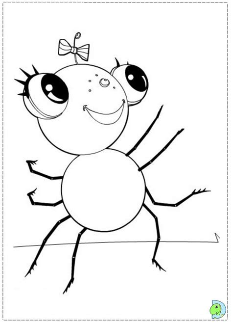 Miss Spider Coloring pages- DinoKids.org