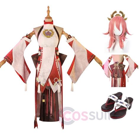 Yae Miko Costume Game Genshin Impact Cosplay Outfit in 2022 | Game ...