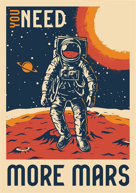 Space art mars travel go to mars space travel motivational art – Artofit