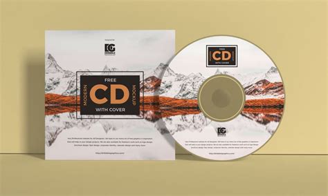 Free Brand Cover With CD Mockup Design - Mockup Planet