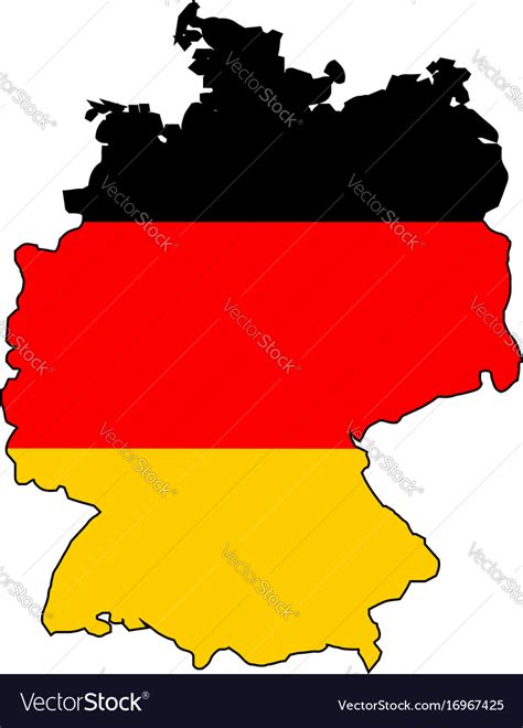 German flag map Royalty Free Vector Image - VectorStock