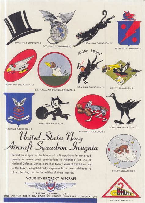 United States Navy Aircraft Squadron Insignia Vought-Sikorsky ad 1940