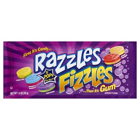 Razzles Candy Gum, Assorted Flavors (1.4 oz) - Instacart