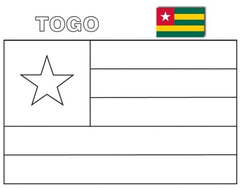 Geography Blog: Coloring page flag Togo