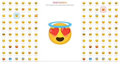 Emoji Combiner - Combine 2 emojis into 1. Free online tool to mix emojis.