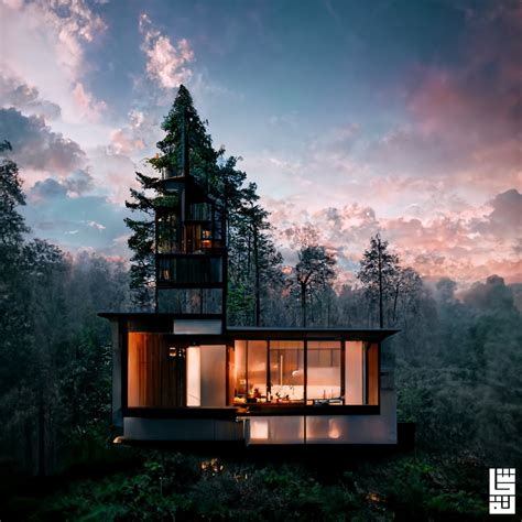 Forest house (modern architecture) on Behance