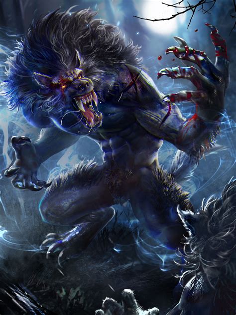 WereWolf by Im HyeJin Illustrator | Werewolf art, Werewolf, Fantasy monster