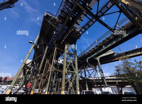 Elevated Subway Railway Track around Broadway Junction in Brooklyn, New ...