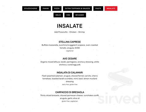 Stellina Pizzeria menus in 399 Morse St NE, Washington, United States