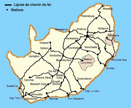 South Africa Train Map | Map Of Africa