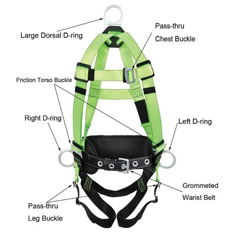 Full Body Safety Harness With Lanyard/shock Absorber /double Hook For ...