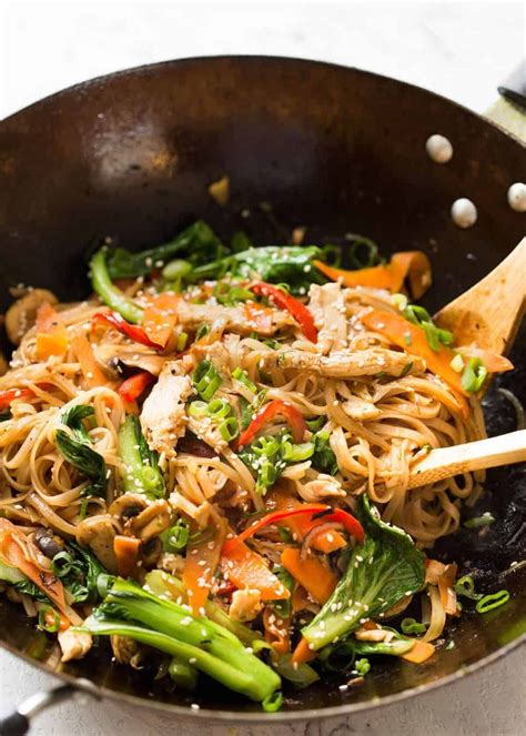 Chicken Stir Fry with Rice Noodles | RecipeTin Eats