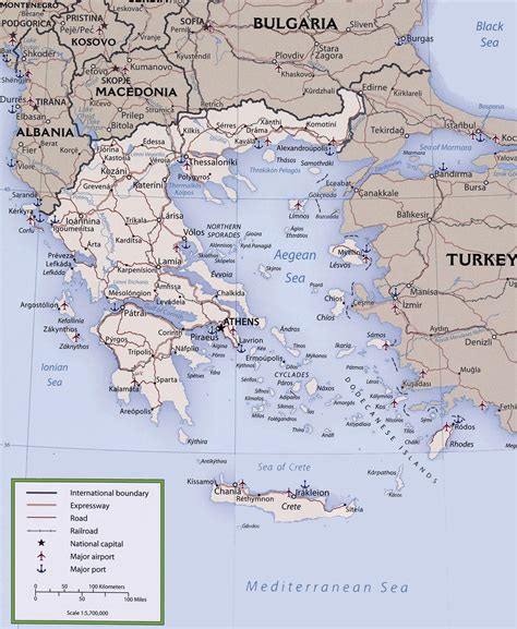 Greece political map