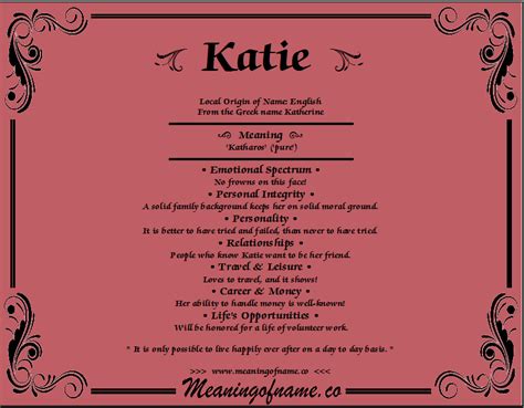 Katie - Meaning of Name