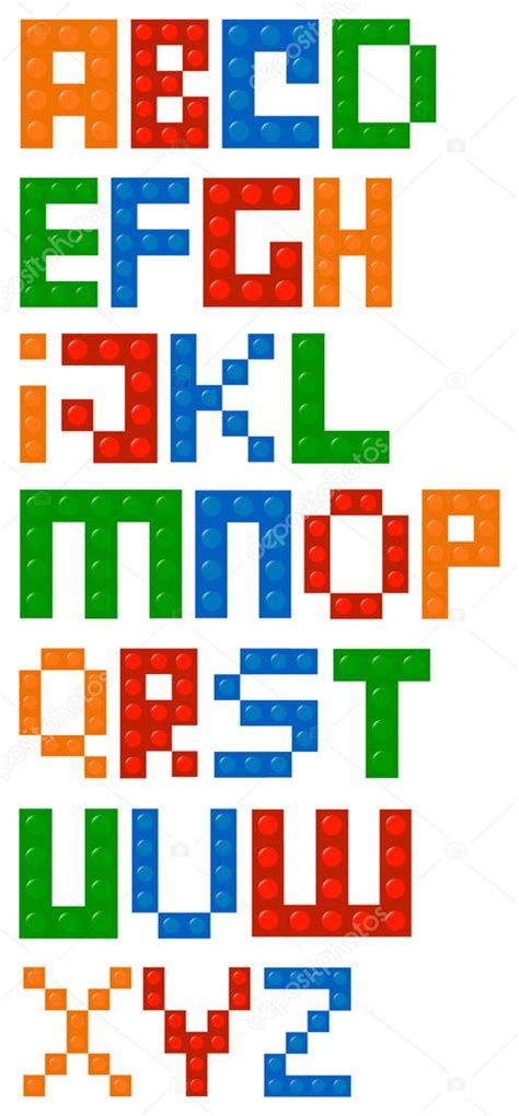 Building Blocks Alphabet Font Stock Vector Image by ©radub85 #28874489