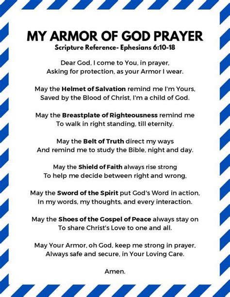 armor of god prayer spiritual warfare armor of god | Armor of god, God ...