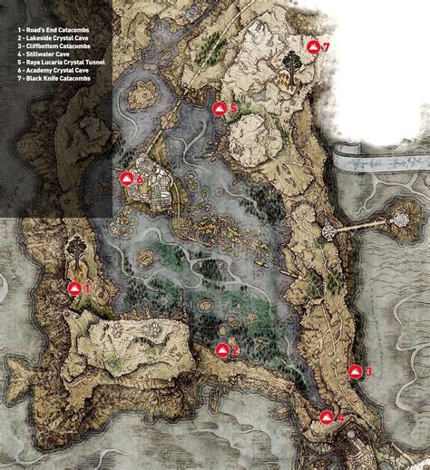 Elden Ring Guide: Liurnia of The Lakes Dungeon Locations | Lake, Rings ...