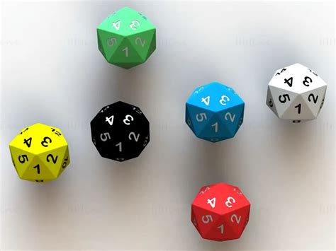 20 Sided Game Dice 3D Printing Model STL