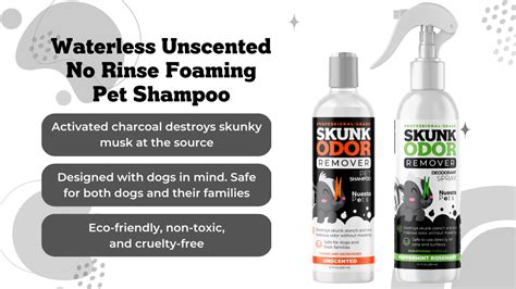 Skunk Odor Remover Shampoo & Spray System for Dogs & Cats| Nuesta Pets