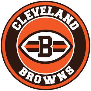 Cleveland Browns Circle Logo Vinyl Decal / Sticker CHOOSE SIZE 3'-12 ...