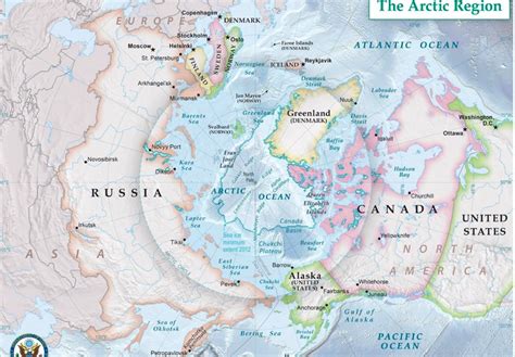 Map Showing Arctic Circle