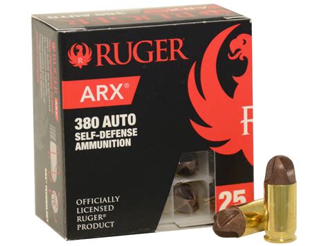 Ruger Self Defense 380 ACP Ammo 56 Grain PolyCase ARX Fluted Lead Free