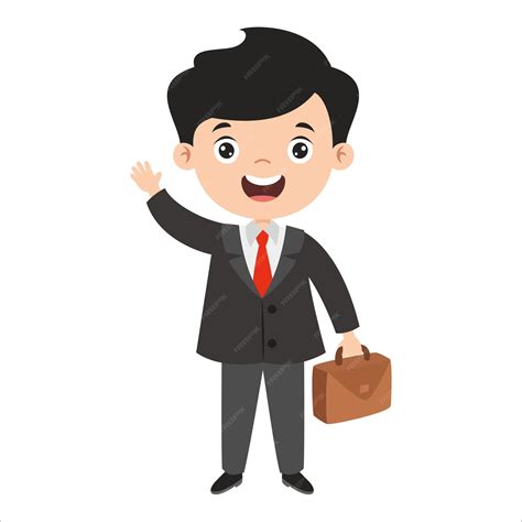 Premium Vector | Cartoon drawing of a businessman