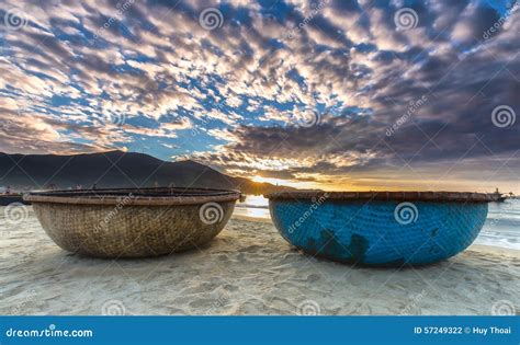 Sunrise Over on My Khe Beach in Da Nang Stock Photo - Image of east ...