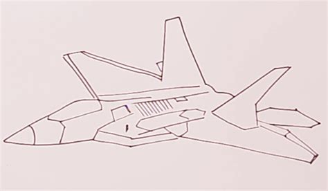 How to draw F-22 Raptor fighter plane