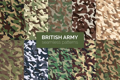 British Army Camouflage Patterns (926448) | Patterns | Design Bundles