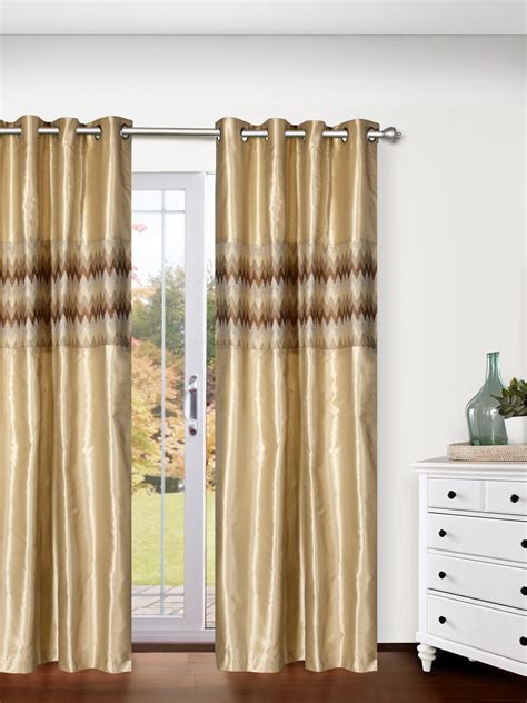 Buy BOMBAY DYEING Beige Patterned Single Door Curtain - Curtains And ...