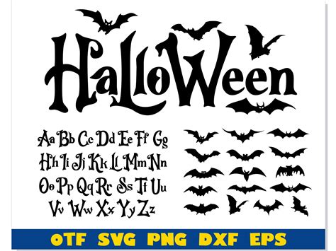 Halloween Bundle SVG | Halloween font otf, Bats SVG, Hallowe - Inspire ...