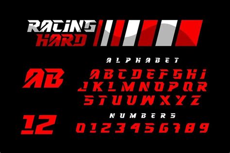 Racing Hard Font - Dafont Free