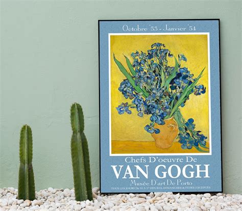 Van Gogh Exhibition Poster Van Gogh Flowers Print