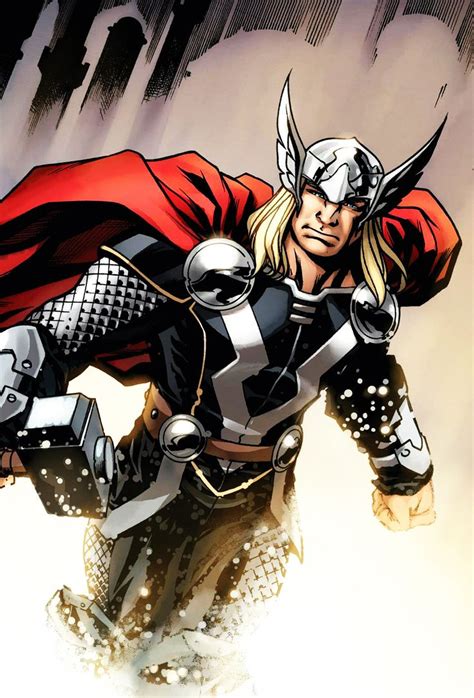 a man dressed as thor is standing in the snow