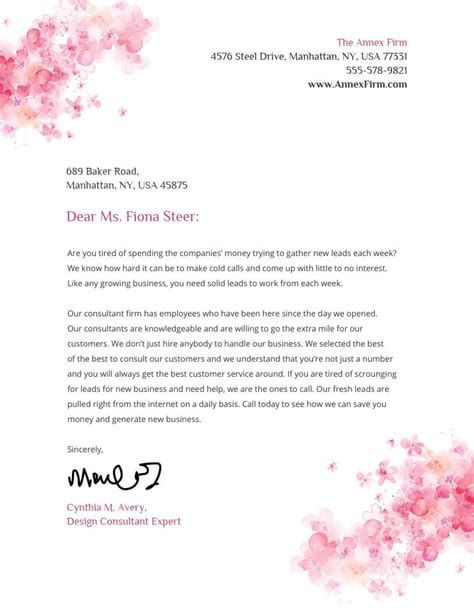 Formal Letter Format With Letterhead