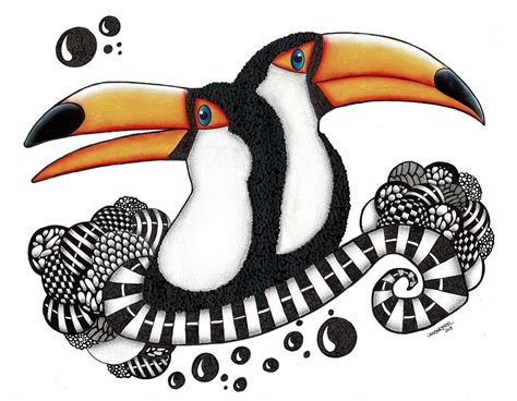 Toucans Drawing by Cathy Nestroyl - Pixels