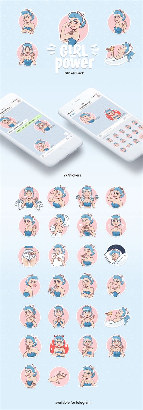 Sticker Pack "Girl Power" on Behance